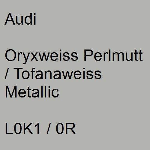 Audi, Oryxweiss Perlmutt / Tofanaweiss Metallic, L0K1 / 0R.